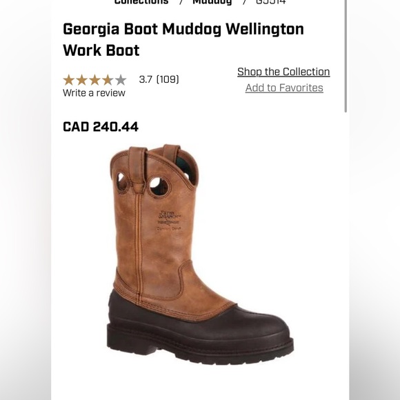 NWT Georgia Boot Muddog Wellington Work Boot Sz 9W - Picture 14 of 14